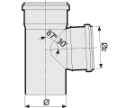 Тройник ПП 110х110/90 с раструбами безнапорный для систем наружной канализации