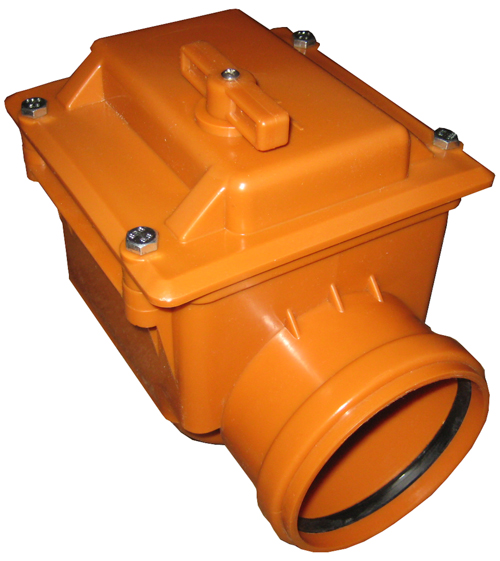 Обратный клапан канализационный Ду 110 с раструбом безнапорный для систем наружной канализации