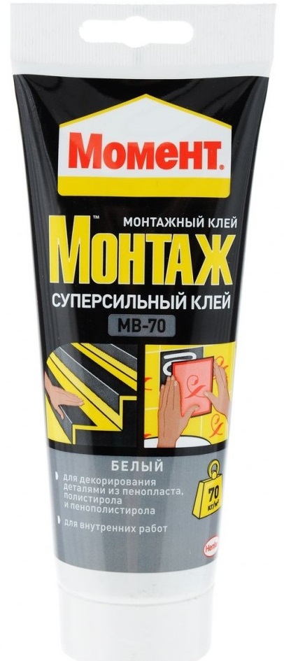 Клей Момент Монтаж Экспресс декор МВ-45, 250 г, универсальный, белый