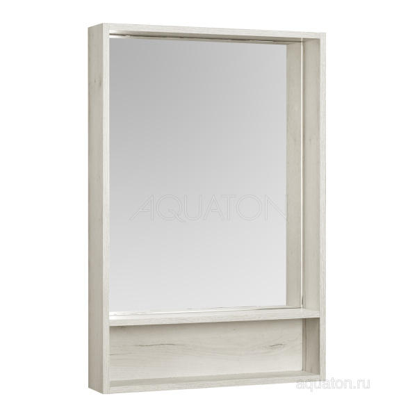 Зеркальный шкаф Aquaton Флай 60 белый/дуб крафт
